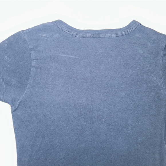 Womens Vintage Fox Navy Amsterdam Graphic Fitted Baby TShirt Size Large - Picture 7 of 7